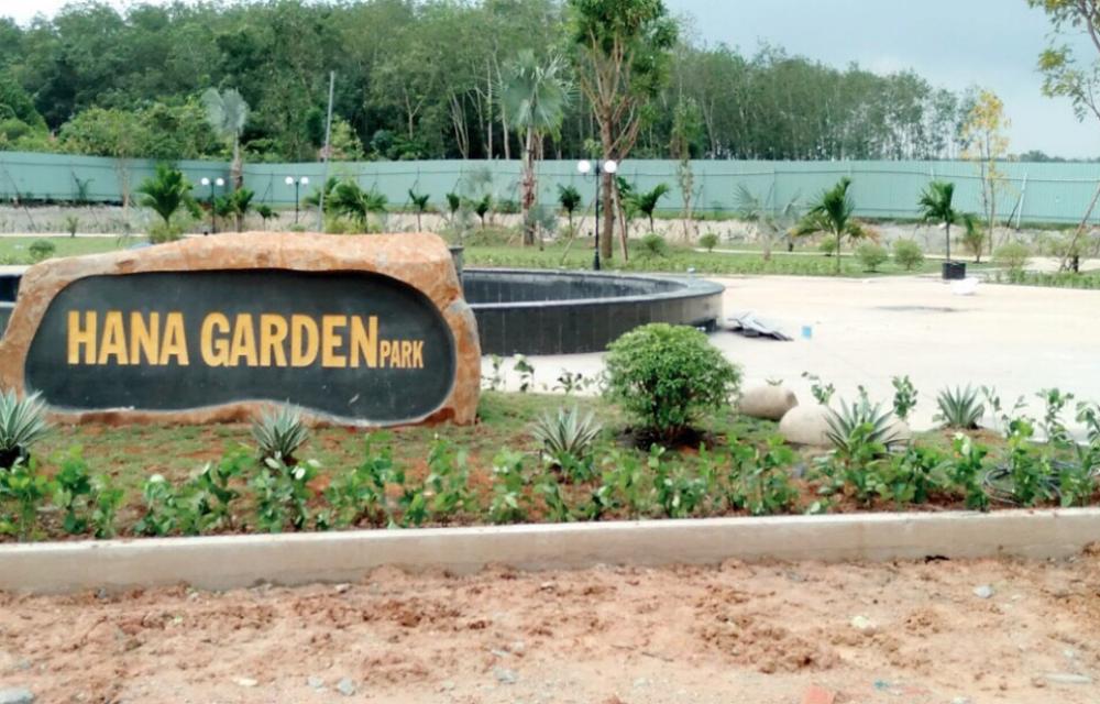 Hình ảnh thực tế cổng công viên dự án Hana Garden Mall