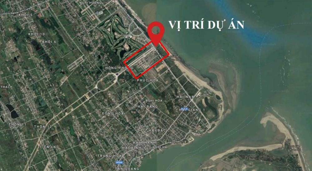 Vị trí dự án Cửa Lò Beach Villas Nghệ An trên Google Map