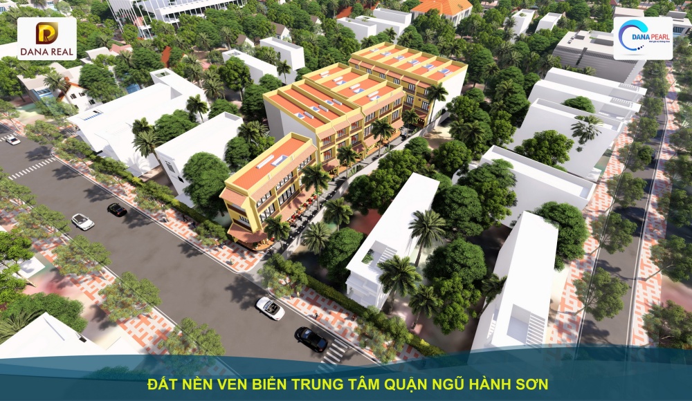 Phối cảnh trục đường chính dự án đất nền Dana Pearl Đà Nẵng