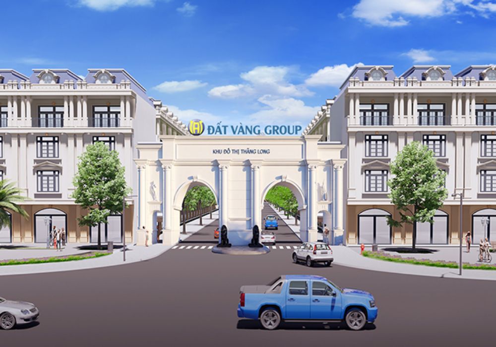 Cổng chính dự án Thăng Long Residence Bàu Bàng Bình Dương