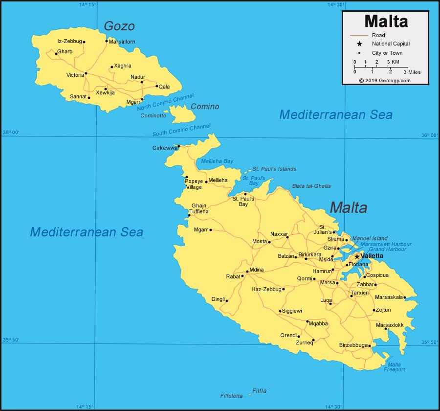 1 Malta Map 