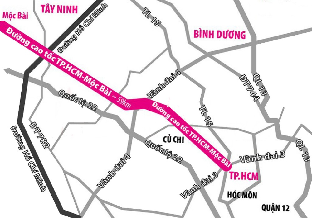 Đường cao tốc TP.HCM - Mộc Bài 2024 sẽ trở thành tuyến đường nhanh và an toàn để giúp các phương tiện di chuyển một cách tiện lợi. Thành phố Hồ Chí Minh sẽ kết nối với khu vực Tây Bắc, giúp thúc đẩy mối quan hệ thương mại và du lịch giữa các địa phương.