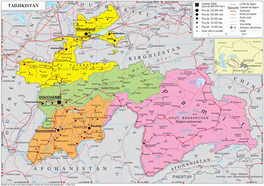 27 Tajikistan Map 