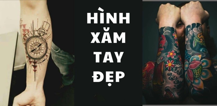 Hình Xăm Dán Tattoo Kín Tay Cá Tính TQB231 bán tại Hồ Chí Minh