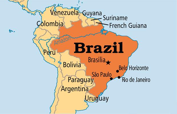 Brazil trên bản đồ thế giới