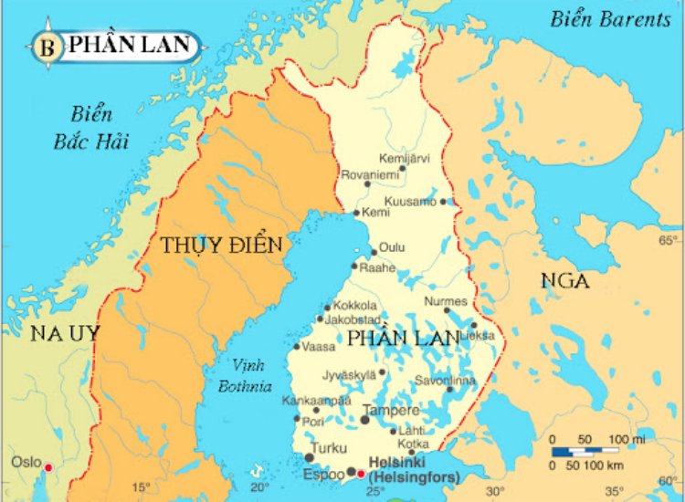 Phần Lan trên bản đồ thế giới