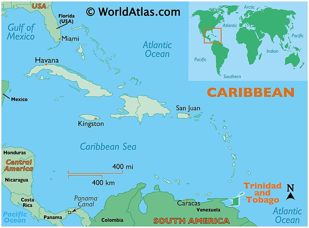 5 Trinidad And Tobago Map 