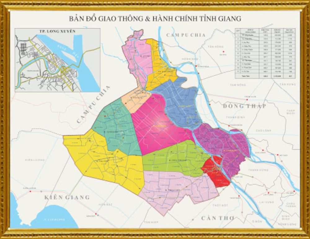 Bản đồ hành chính tỉnh An Giang 2024: Nếu bạn yêu thích những bức tranh về đất nước Việt Nam, thì không nên bỏ qua bản đồ hành chính tỉnh An Giang năm