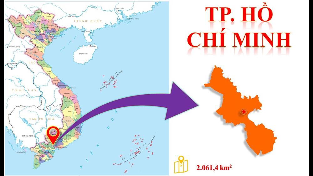 Bản đồ Thành phố Hồ Chí Minh (TP HCM) Khổ Lớn 2024