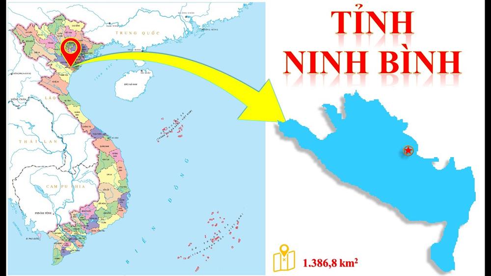 Bản đồ hành chính tỉnh Ninh Bình khổ lớn năm 2023