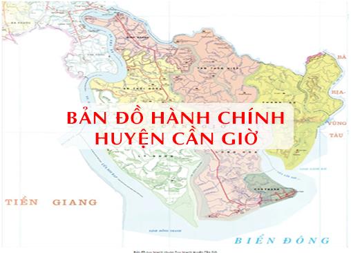 Bản đồ Hành chính Huyện Cần Giờ TPHCM khổ lớn năm 2023