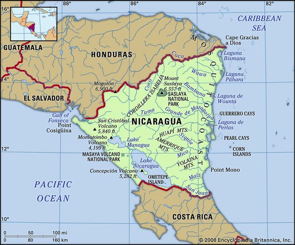 Nicaragua Map 
