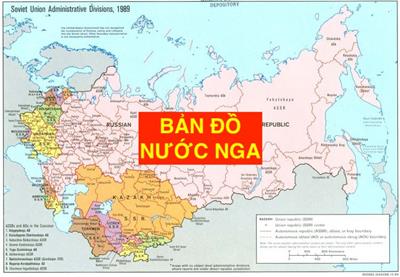 Bản đồ đất nước Nga (Russia Map) khổ lớn phóng to năm 2022