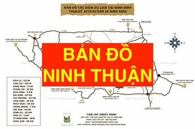 Bản đồ hành chính tỉnh Ninh Thuận khổ lớn, phóng to 2024