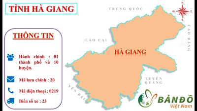 Bản đồ hành chính tỉnh Hà Giang khổ lớn, phóng to 2024