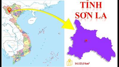 Bản đồ hành chính tỉnh Sơn La khổ lớn, Phóng to 2024