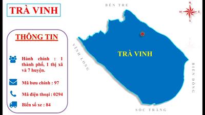 Bản đồ hành chính tỉnh Trà Vinh khổ lớn, phóng to 2024