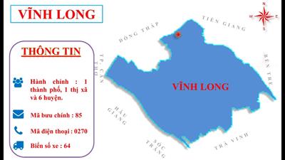 Bản đồ hành chính tỉnh Vĩnh Long khổ lớn, phóng to 2024