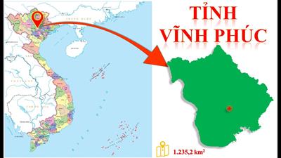 Bản đồ hành chính tỉnh Vĩnh Phúc khổ lớn, Phóng to 2024