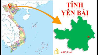 Bản đồ hành chính tỉnh Yên Bái khổ lớn, Phóng to 2024