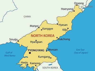 Bản đồ đất nước Triều Tiên (North Korea) khổ lớn, Phóng to 2024