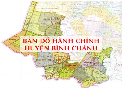 Bản đồ Hành chính Huyện Bình Chánh khổ lớn, phóng to 2024