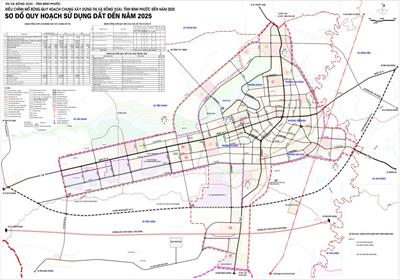 ข้อมูลการวางแผนสำหรับเมือง Dong Xoai ใน Binh Phuoc ในปี 2023