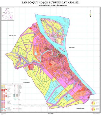 แผนที่การวางแผนการใช้ที่ดินของเมือง Long Xuyen ขยายใหญ่ขึ้นในปี 2565