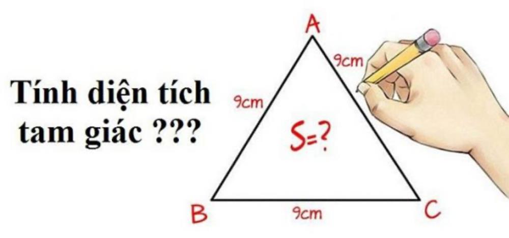 Cách tính diện tích của một hình tam giác cân là gì?

