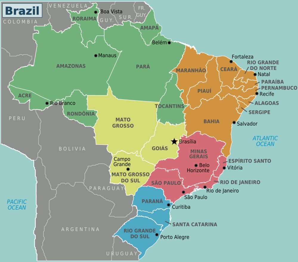 Bản đồ hành chính Brazil 2024 sẽ cập nhật các thay đổi, cách biên chế, quản lý và chia sẻ thông tin nhanh và chính xác hơn bao giờ hết, giúp bạn plan du lịch đến Brazil dễ dàng hơn.