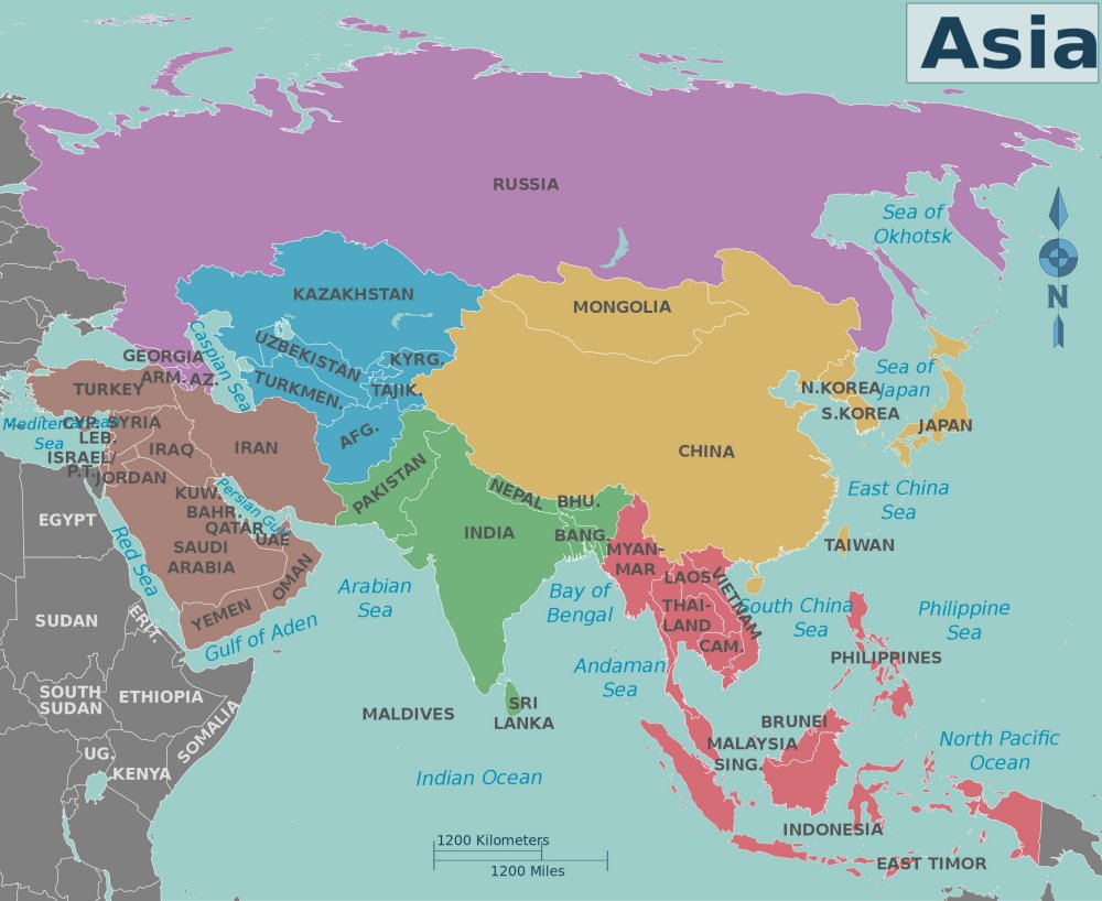 Bản đồ các nước Châu Á phóng to năm 2024 sẽ giúp bạn hiểu rõ hơn về những quốc gia đang phát triển mạnh trong khu vực. Những khu vực như Đông Nam Á và Nam Á đang trở thành trung tâm của thế giới với sự phát triển kinh tế hơn bao giờ hết. Hãy xem bản đồ này để cập nhật những thông tin mới nhất về kinh tế và chính trị của Châu Á.