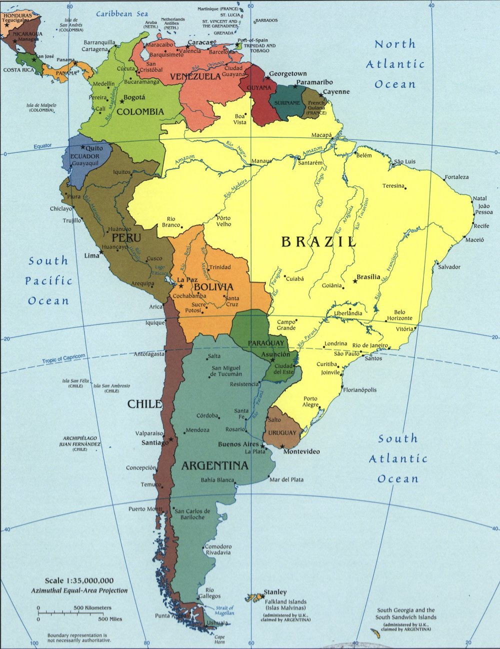 Bản đồ Châu Nam Mỹ phóng to 2024: Bản đồ Châu Nam Mỹ 2024 được phóng to chi tiết, giúp cho các bạn có cái nhìn tổng quan hơn về vùng đất này. Thông qua bản đồ, bạn có thể khám phá tất cả các địa danh và các khu vực nổi tiếng, từ nam đến bắc của châu Mỹ La tinh.
