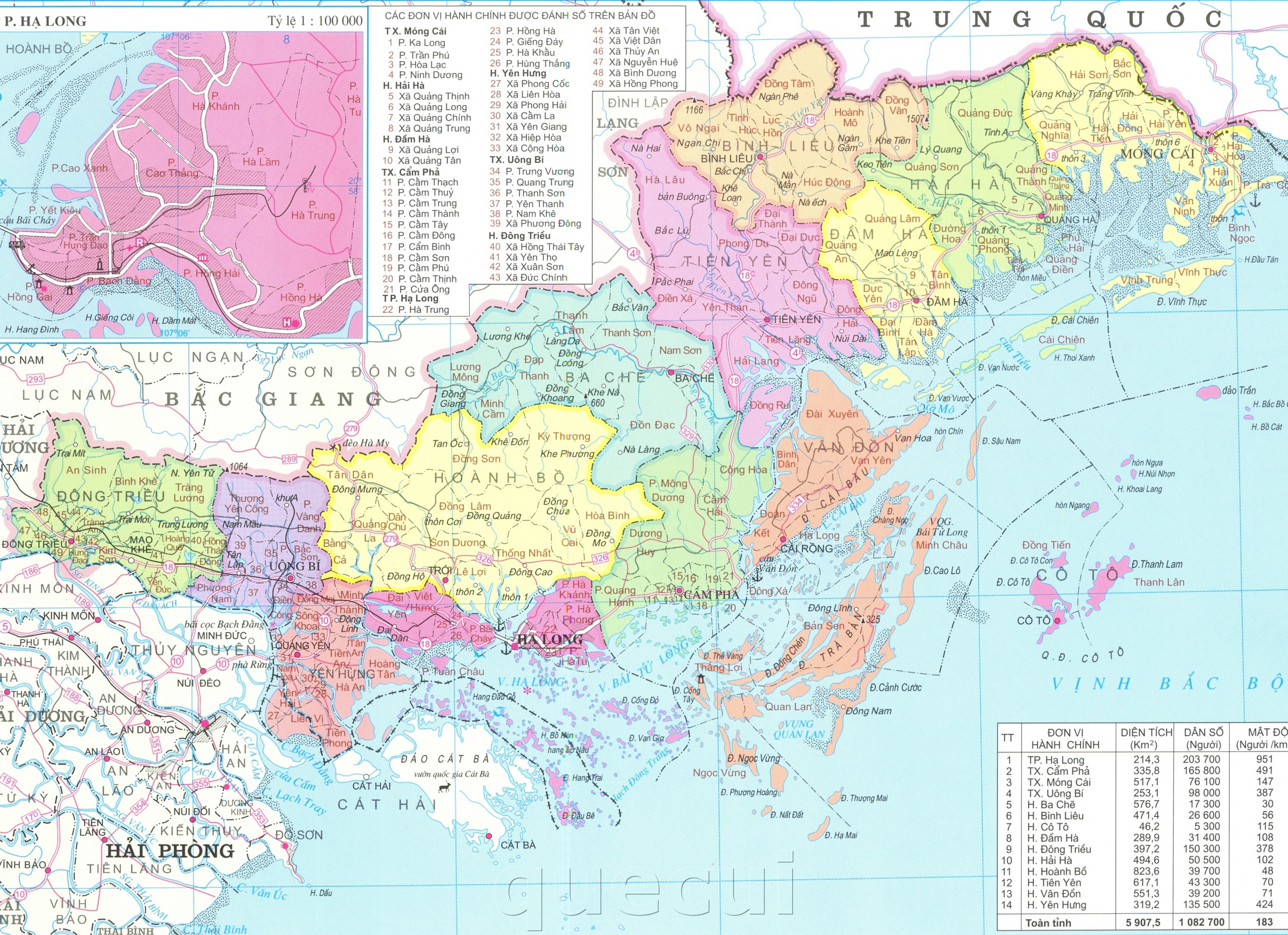 Bản đồ hành chính tỉnh Quảng Ninh năm 2024 là một công cụ hữu ích để khám phá đất nước và khám phá cảnh quan đẹp của Việt Nam. Với sự phát triển đáng kinh ngạc của tỉnh, bản đồ mang đến cho bạn một cái nhìn tổng quan về khả năng và tài nguyên của Quảng Ninh.