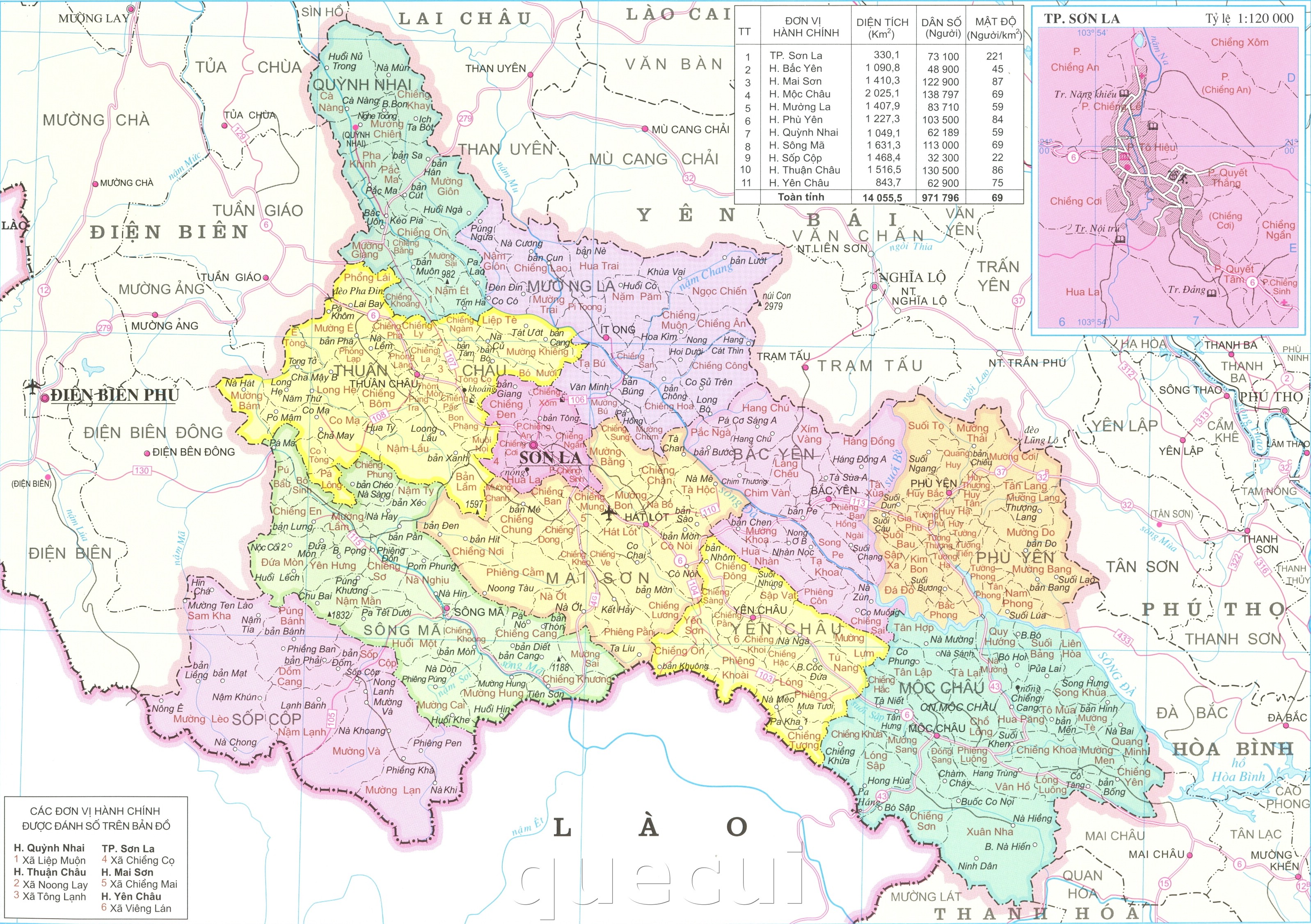 Bộ sưu tập bản đồ địa giới hành chính tỉnh sơn la đầy đủ nhất