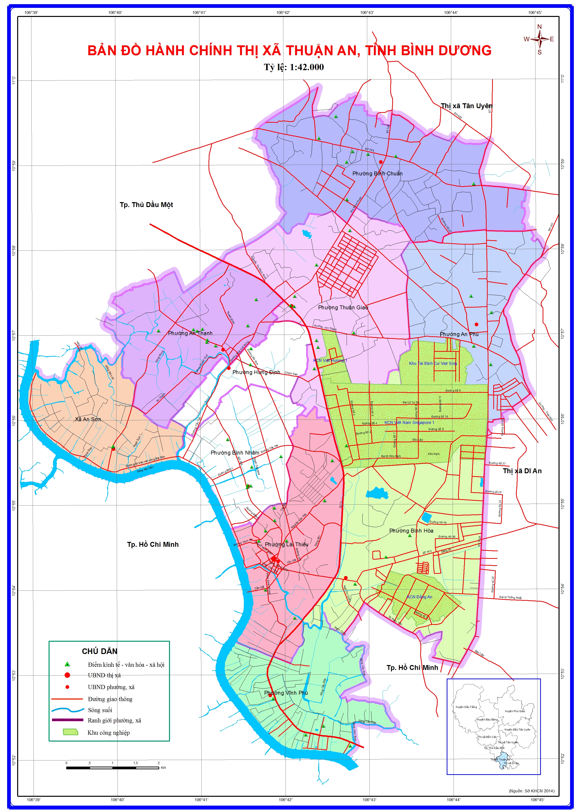 Bản đồ TP Thuận An, tỉnh Bình Dương năm 2024 được cập nhật thường xuyên, đầy đủ với thông tin về các khu vực trong thành phố. Sử dụng bản đồ này, bạn sẽ dễ dàng tiếp cận với các cơ sở hạ tầng và điểm đến tại thành phố này.