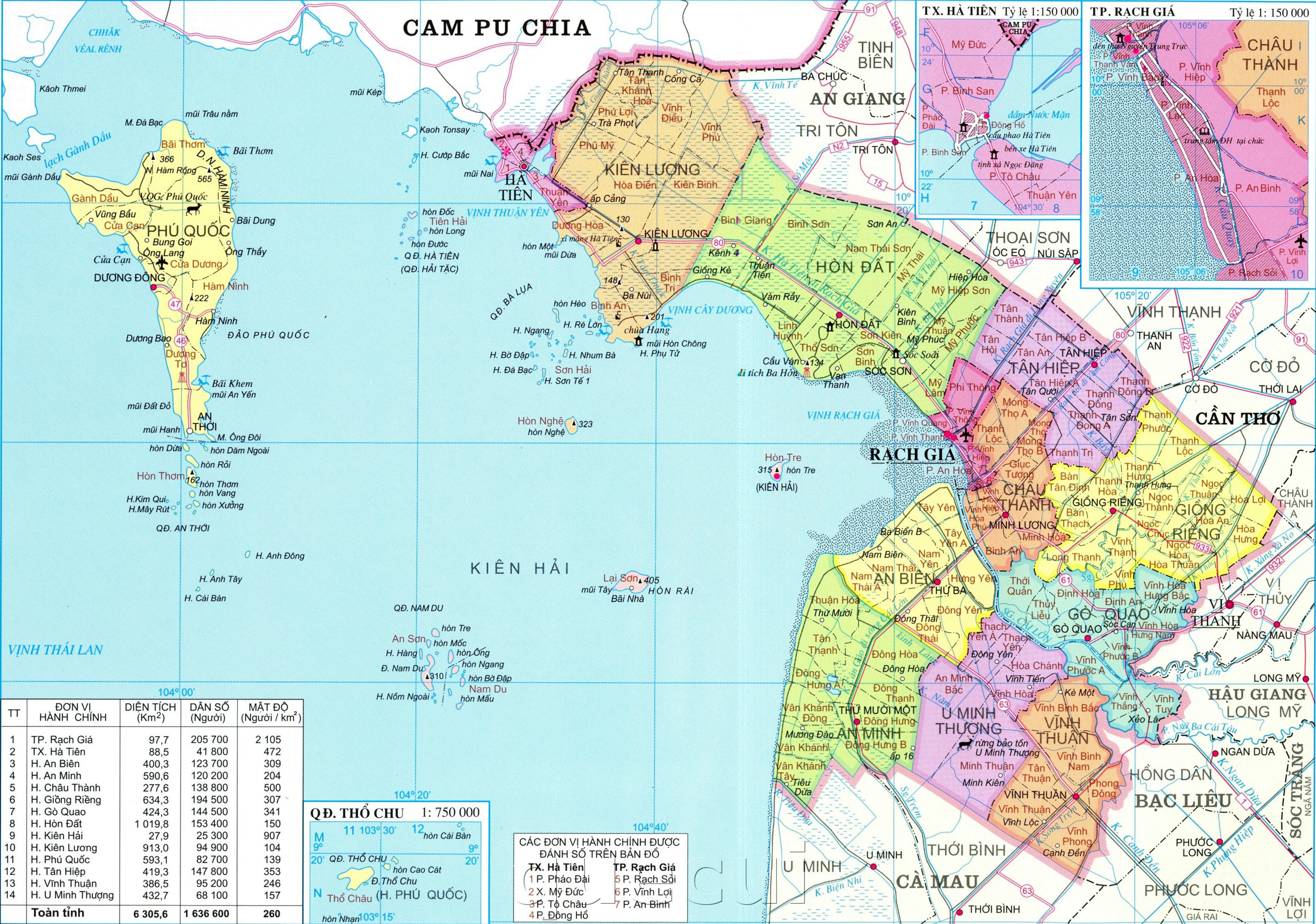 Bộ sưu tập bản đồ Kiên Giang địa hình & văn hóa đặc trưng