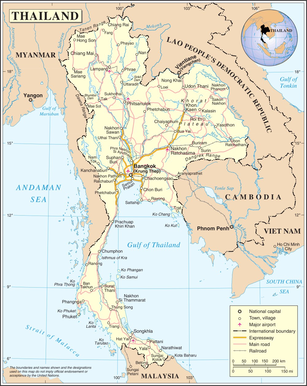 Bản đồ Thái bản đồ thái mới nhất và chi tiết nhất