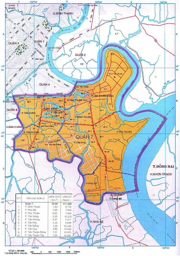 bản đồ quận 7 tphcm