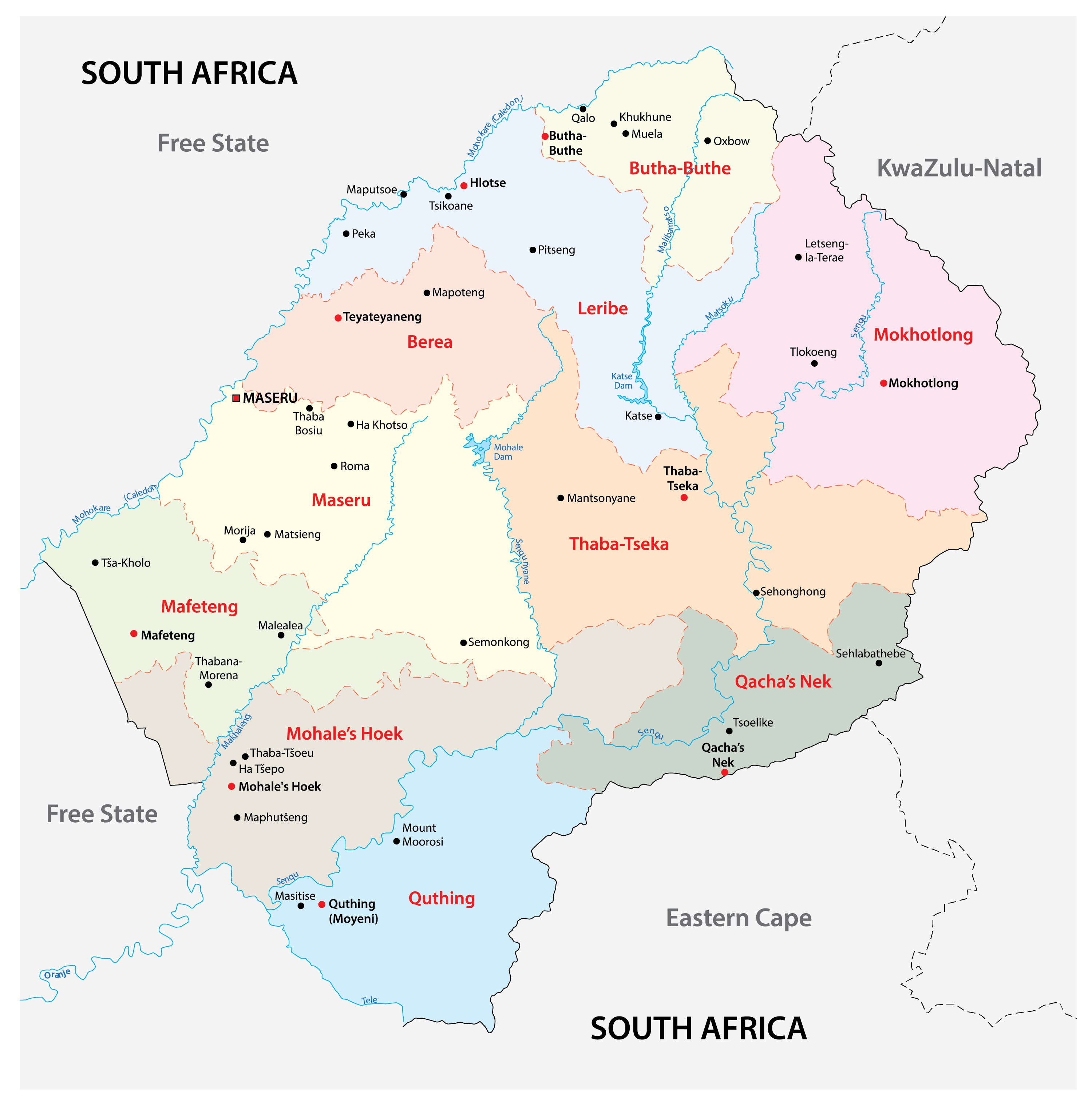 14210733 5 Lesotho Map 