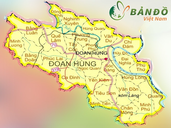 Bản đồ hành chính tỉnh Phú Thọ 2024: \