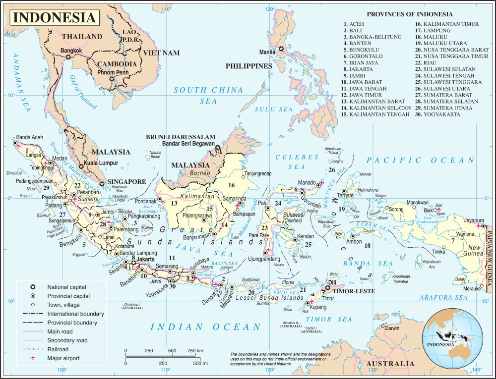 Indonesia trên bản đồ thế giới
