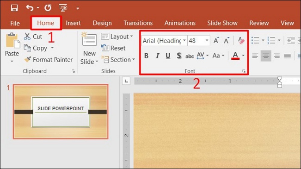 Định dạng text cho văn bản trong Slide