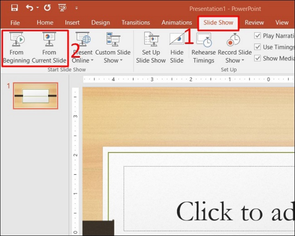 Trình chiếu các Slide trên Powerpoint