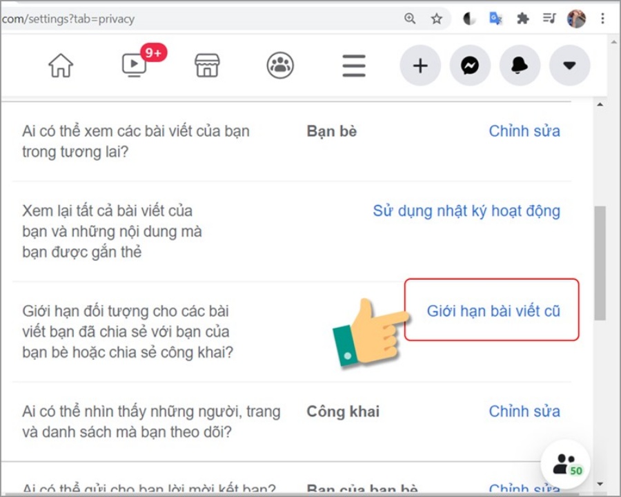 Chỉnh sửa Giới hạn bài viết cũ