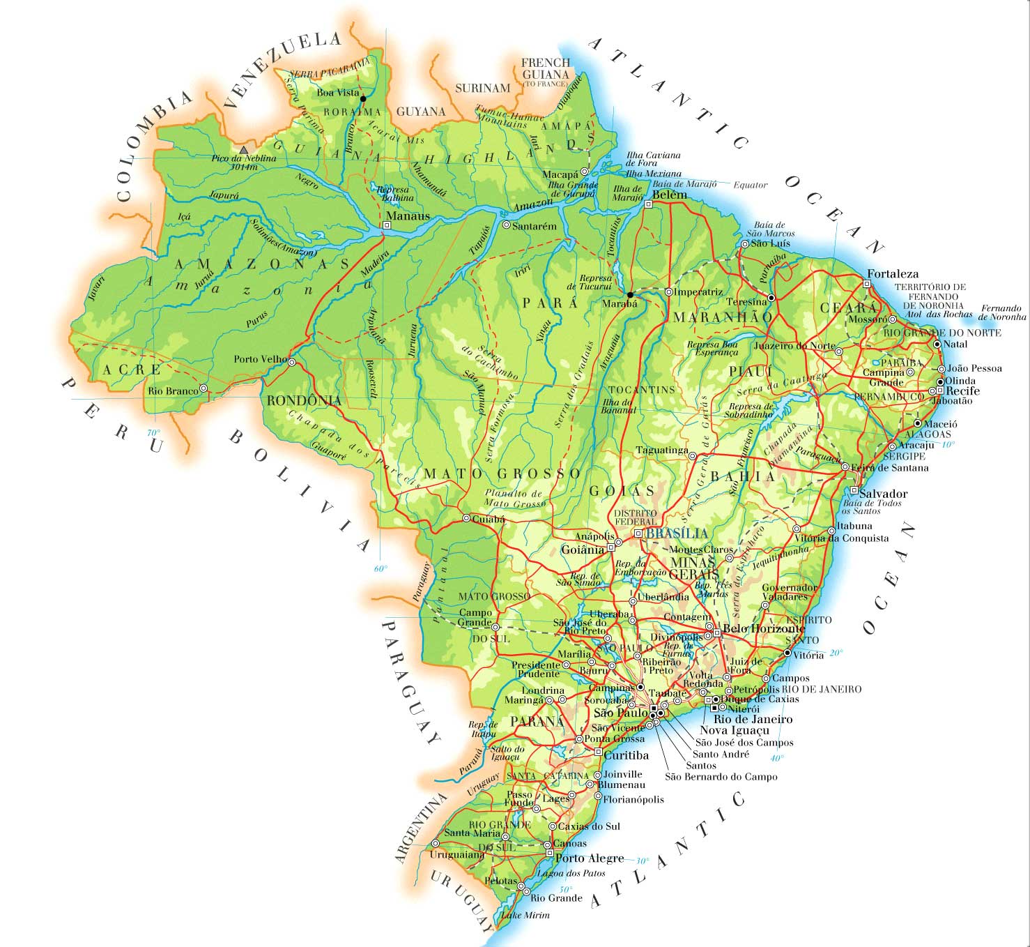 B N H Nh Ch Nh T N C Brazil Brazil Map Ph Ng To N M