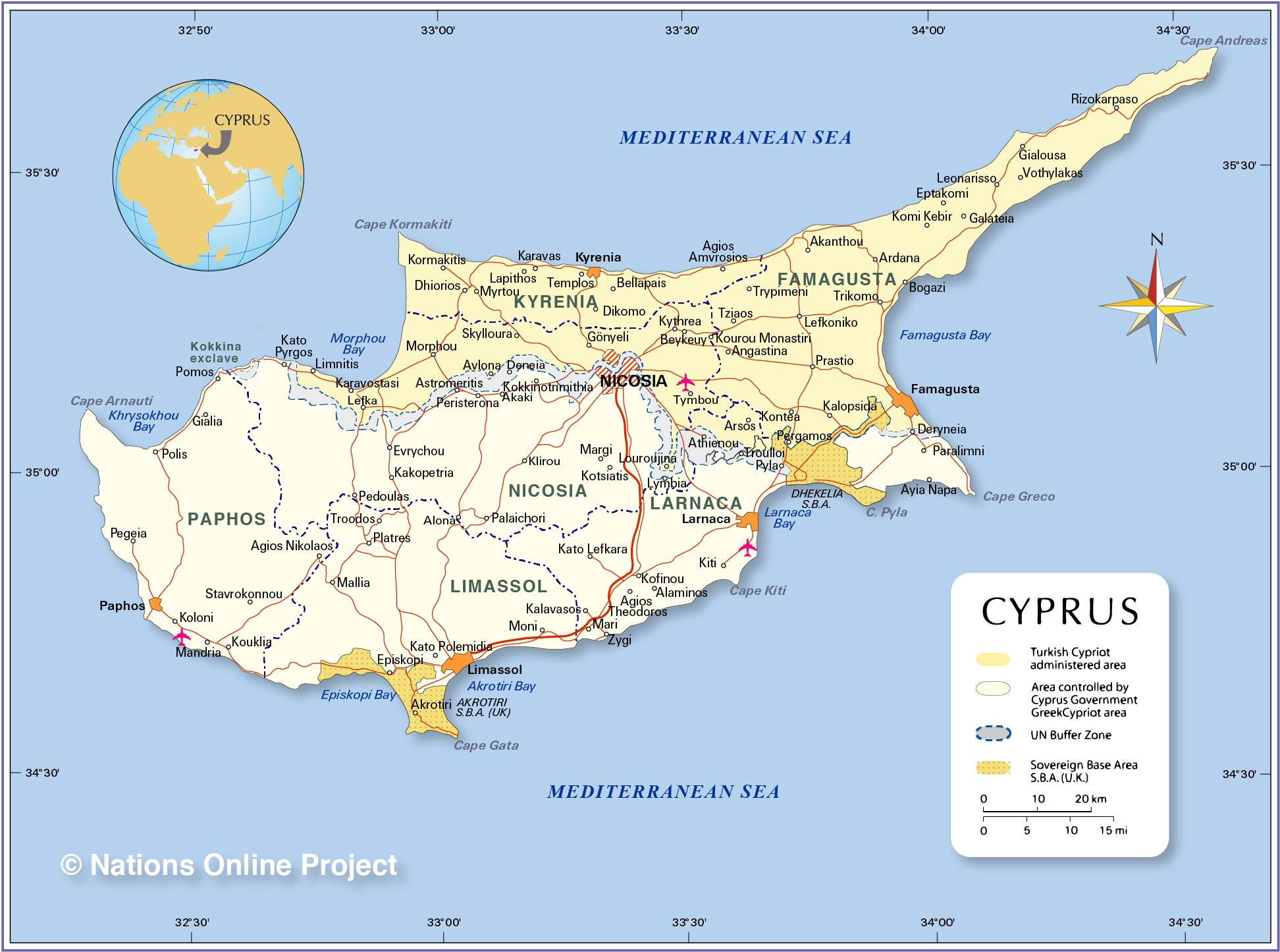 Khám phá đất nước Cyprus với bản đồ mới nhất năm 2024 - một đất nước có vị trí địa lý độc đáo và vô cùng quyến rũ. Với những khu vực đầy lịch sử, văn hóa và phong cảnh đẹp mê hồn, bạn sẽ không bao giờ hối tiếc khi đặt chân đến nơi này.