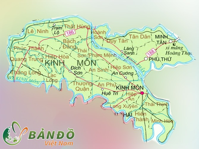 Bản đồ hành chính tỉnh Hải Dương khổ lớn năm 2024 bản đồ huyện Cẩm Giàng - Hải Dương: \
