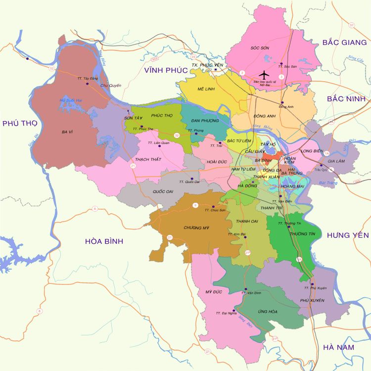 Bản đồ quận Hà Nội mới nhất: Nếu bạn đang tìm kiếm thông tin về các quận Hà Nội mới nhất, hãy đến với bản đồ quận Hà Nội cập nhật đến năm