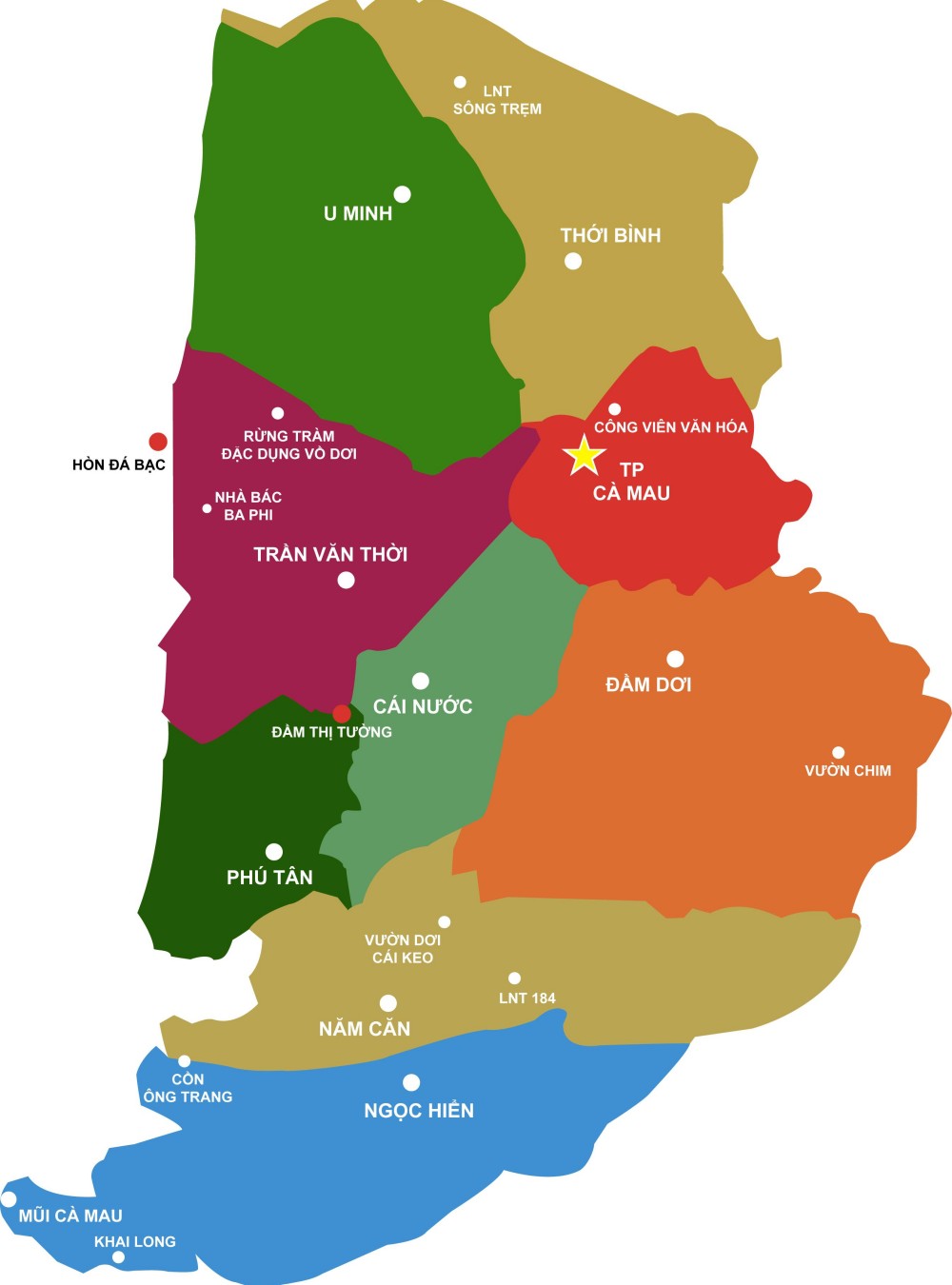 Bản đồ chi tiết 13 tỉnh miền tây Nam Bộ năm 2024: \