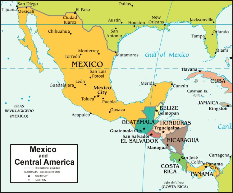 Xem bản đồ nước mexico đầy đủ thông tin